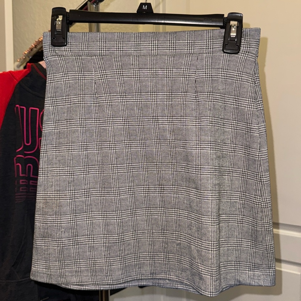Nakedwardobe plaid mini skirt
